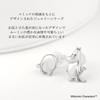 [Shinjuku Gin No Kura] Moomin Butt Asymmetrical Stud Earrings (2-Piece Set) for Women, 925 Sterling Silver, Official Character Merchandise
