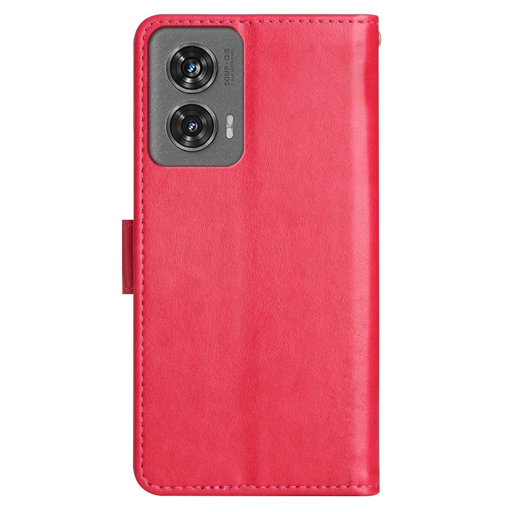 Für Motorola Edge 50 Fusion 5G Hülle PU Leder Brieftasche Handyhülle Ständer Ansicht