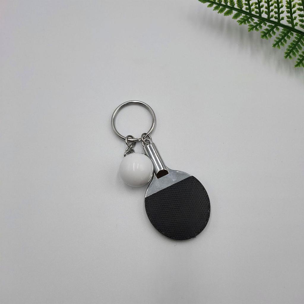 Pingpong Keyrings Bag Pendant for Sport Lover Kids Party Favor Table Tennis Keychain Hanging Car Keyring Sport Key Chain