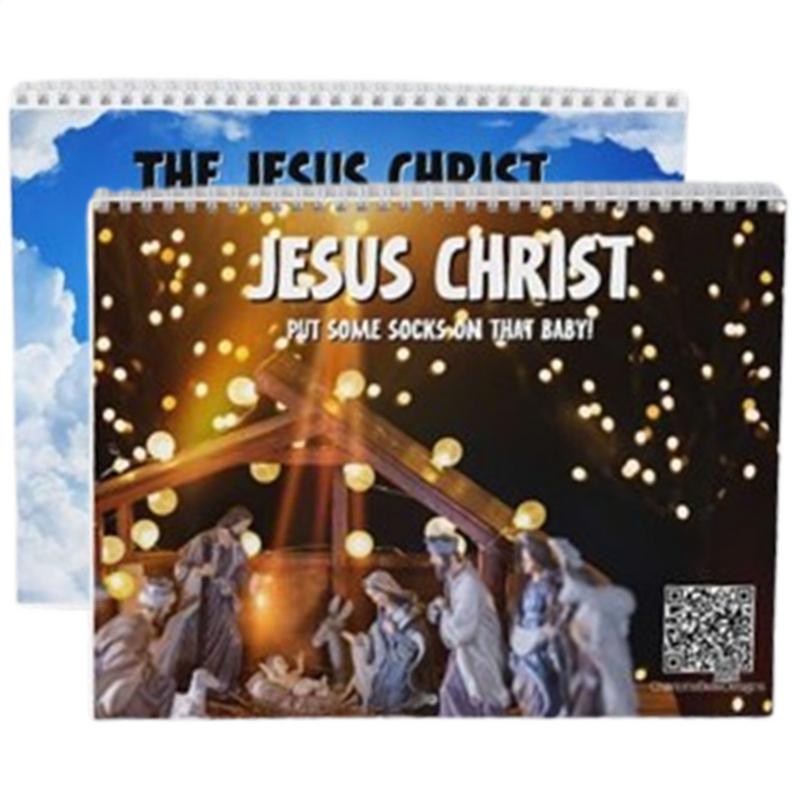 

2025 Jesus Christ Calendar Home Family Planning Calendars tabletop Bible scripture calendar Decoration For Daily 28x21.5cm
