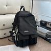 School Bag: New Middle School Student Backpack, Men's Large Capacity Plaid Trendy Brand Workwear Style, College Student Couple's Casual Travel 
