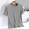 Short-sleeved T-shirt Ice Silk Quick-drying Elastic Short-sleeved T-shirt Top Casual Sports Cool Round Neck Top