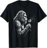 Bigfoot Blowing Wishes Dandelion Vintage Sasquatch Art T-Shirt