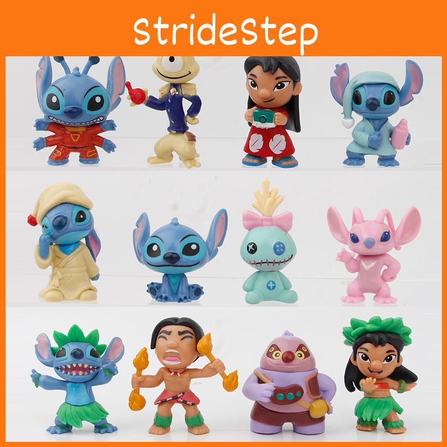 Miniature Stitch Figures Collection Abs Toy Models Blind Box Anime Ornament Set