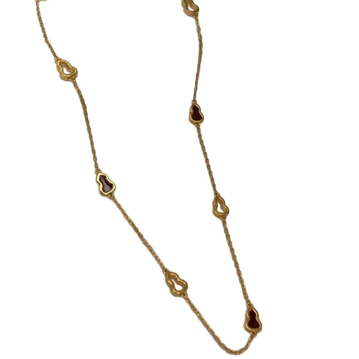 High-End Light Luxury Gourd Sweater Necklace for Women