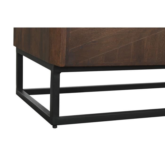 Buffet bas - Alpin - Bois Jamun - 4 portes - 177x38x75 cm - Brun foncé