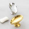 Gold Silver Soap Dish Leaf Shape Bathroom Storage Holder Elegant Soap Rack  Kitchen