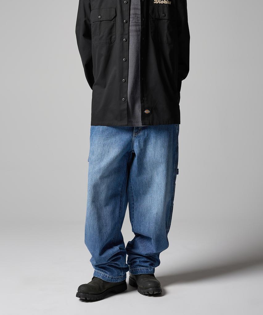 Dickies Loose Fit Carpenter Utility Denim Pants Medium Blue