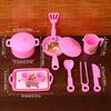 Mini Tableware Kitchenware Set Dollhouse Simulation Pot Tray Cup Set Doll Home Kitchen Decoration Pretend Play Toys Kid Gifts
