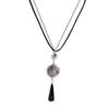 Elegant Maillard Tassel Necklace: Peace Buckle Design for a Chic, Versatile Look