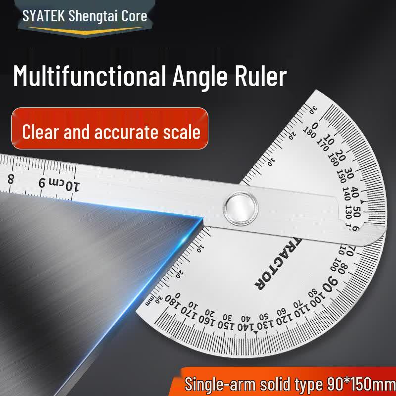 SYNTEK Stainless Steel Angle Ruler & Protractor