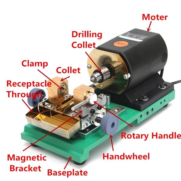 Pearl Jewelry Jade Drilling Driller Tools Driller Full Set Holing Machine With Sanding Disc 220V 380W