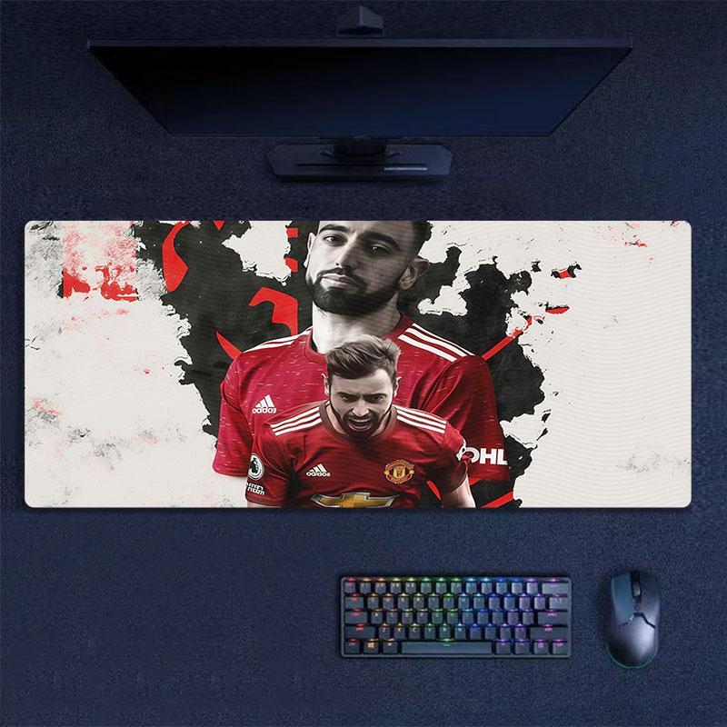 Bruno Fernandes Mouse Pad, Large Gaming Desk Mat, Non-slip XXL Mousepad for Laptop & Tablet, Mini PC Playmat with Stitched Edges