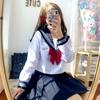 Japanese JK Uniform Set: White Three-Striped Skirt & Short-Sleeve Top, Summer Mid-Length, Classic School Style, Plus Size Available.