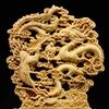 Wood Carving  Dragon, Phoenix Decorative Statue Chinese Mascot Mythical Beast Home and Office Decoration Ornaments