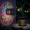 RGB Mandala Solar Fence Lights Color Changing Metal Wall Sconce Waterproof Decorative Outdoor Garden Decor
