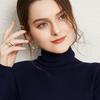 Autumn Winter Solid Color Turtleneck Bottomed Knitting Pullover Top Women Casual Fashion All-match Slim Sweater