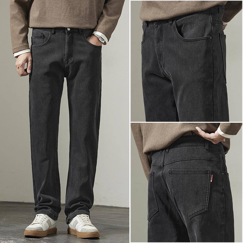 Light Mature Style Jeans For Men In Autumn American Fashion Brand Loose Straight Slim Casual Long Pants Autumn And Winter Style