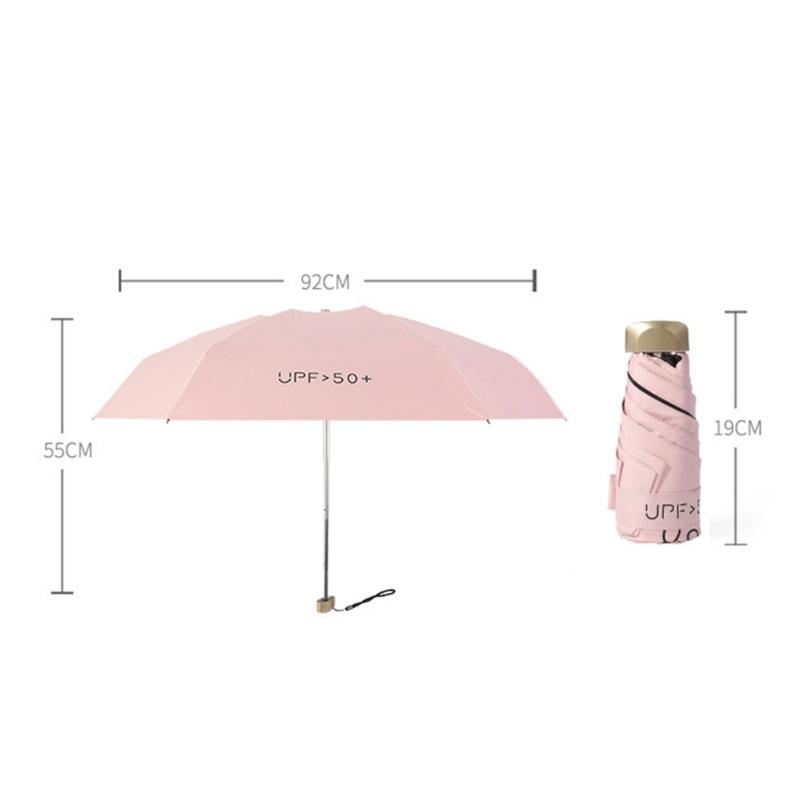 Stylowy Mini Przenośny Składany Parasol Ochrona przed Słońcem i Deszczem Lekkie Parasole Podróżne Łatwe do Noszenia