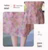 Mom's Modern Floral Short-Sleeve Dress for Middle-Aged and Elderly Women - 2026 Slimming Casual Style