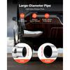 SucceBuy Elbow Exhaust Tip Chrome Turn Down Exhaust Tip w/ Clamp for Truck Car Chrome Structure for High Temperature Resistance