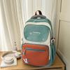 Color Block Student Schoolbag Women's Large Capacity Backpack