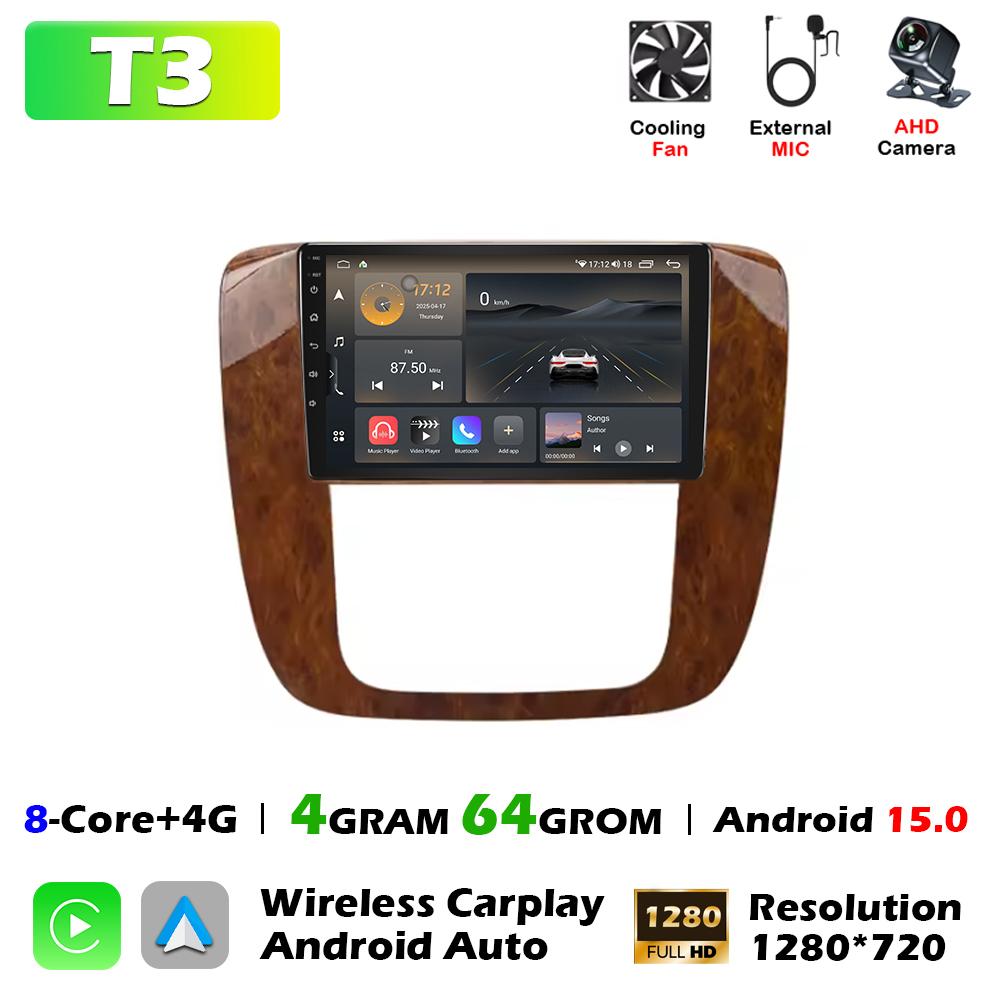 Android 15 Car Radio For GMC Yukon Sierra Chevrolet Tahoe 2007-2012 Carplay Multimedia Video Player Navigation GPS Stereo WIFI4G Anj123