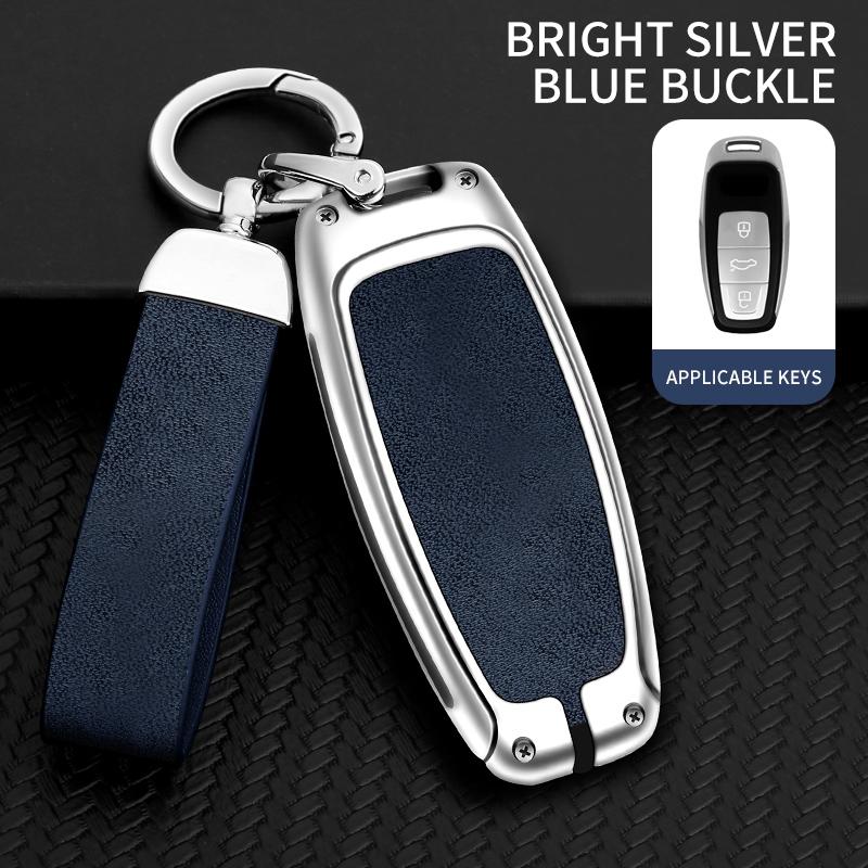 Carcasa de husă pentru chei de la distanță pentru A3 A4 B9 A6 A7 4K A8 E-tron Q5 Q8 C8 D5 SQ8 Geanta de protecție Accesorii pentru breloc