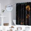 1pc Black Panther Printed Waterproof Shower Curtain Bathroom Partition Curtain Protection Privacy Multi Sized Easy Installation