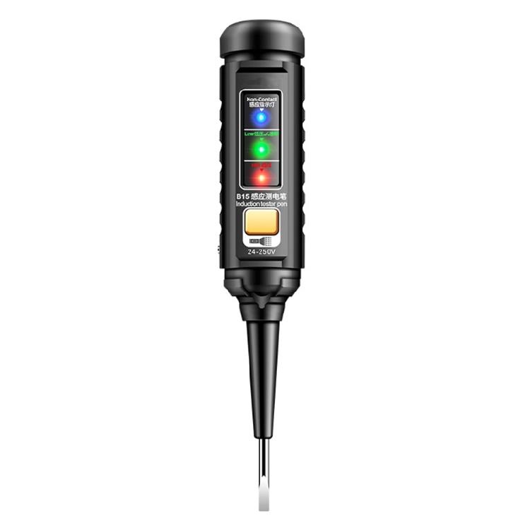 Professioneller elektrischer Spannungsprüfer mit Alarm Testleitung Bruchstelle 24-250V Spannungsdetektionsstift Induktiver Teststift