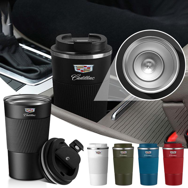 Stainless Steel Coffee Thermos Mug Vacuum Flask Travel Thermal Cup For Cadillac XT5 XTS CTS BLS SLS DTS SRX Escalade Tiburon Deville