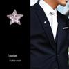 Elegant Star Crystal Lapel Pin for Men and Women - Micro-Paved Zircon Collar Accessory