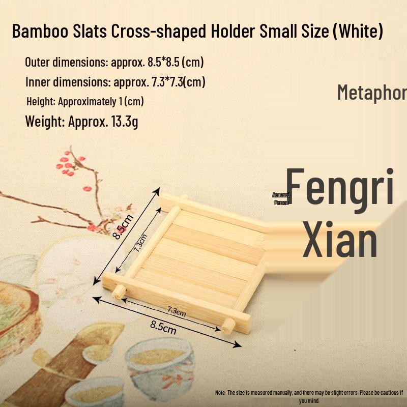 Bamboo Jigsaw Coaster & Tea Tray: Heat-Resistant, Square, Japanese-Chinese Style Display Mat