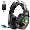 Ozeino Gaming Bluetooth Headphones for and Wireless Headphones USB Wireless Wired ENC Noise 18 Hours of Continuous 50mm Low with for Gaming and Music