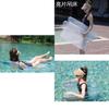 Hot Selling Pvc Transparent Floating Chair With Glitter Inflatable Hammock For Adults 130*70cm Oval