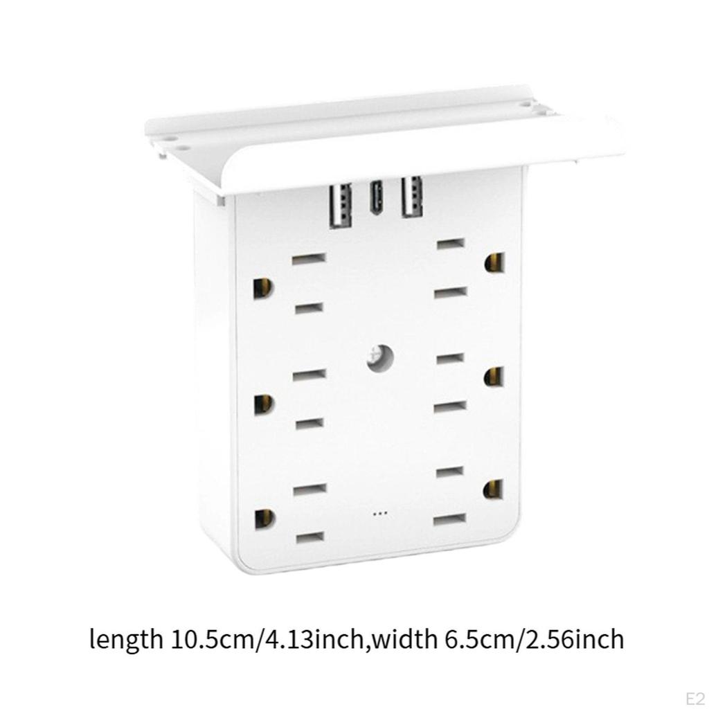 Multi Plug Outlet Multiofunctional Sturdy Wall Extender for Dorm School Home