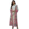 New Middle East Fashion Print Embroidered Robe Dress Printed Embroidered Robe Dress
