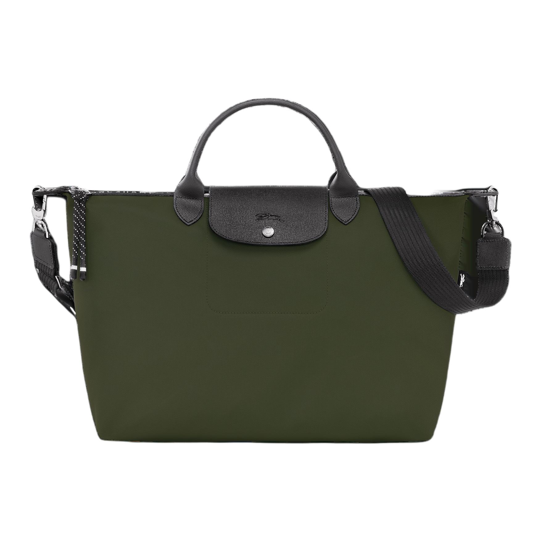 

Longchamp Le Pliage Energy Adjustable Detachable Shoulder Strap Recycled Polyamide Canvas Tote Shopping Bag Women tote Khaki-Green 1630HSR892 Khaki Green