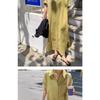 Shirtdress Women's Summer Simple Long Short Sleeve Dress Over The Knee