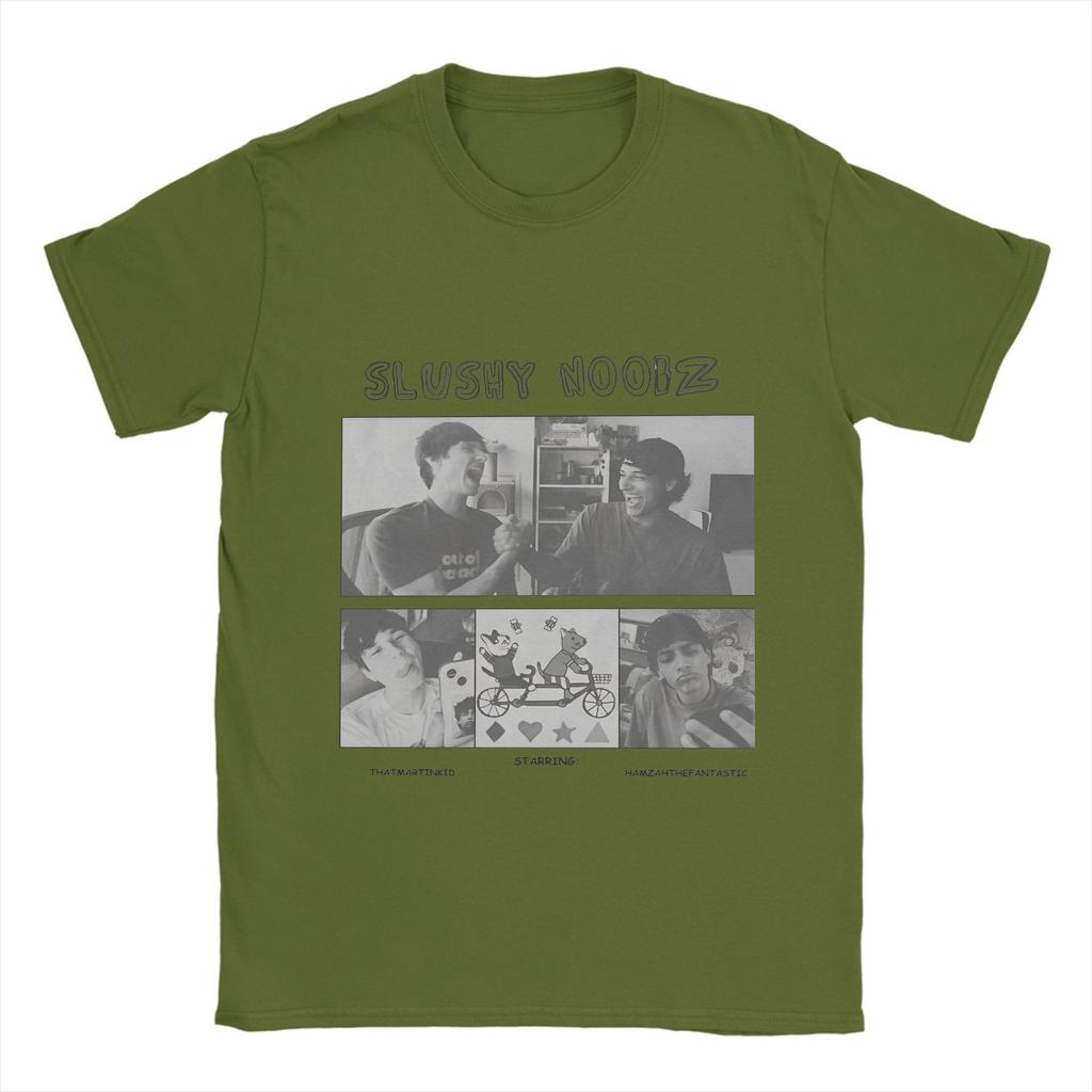 Men SLUSHY NOOBZ T Shirts Funny Poster Pure Cotton Clothes Awesome Short Sleeve Round Neck Tee Shirt Gift Idea T-Shirt