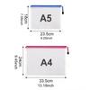 Mesh Zipper Pouch Document Bag A4/A5 Waterproof Zip File Folders Pen Bag Storage Bags School Office Supplies Document Folder TMZ