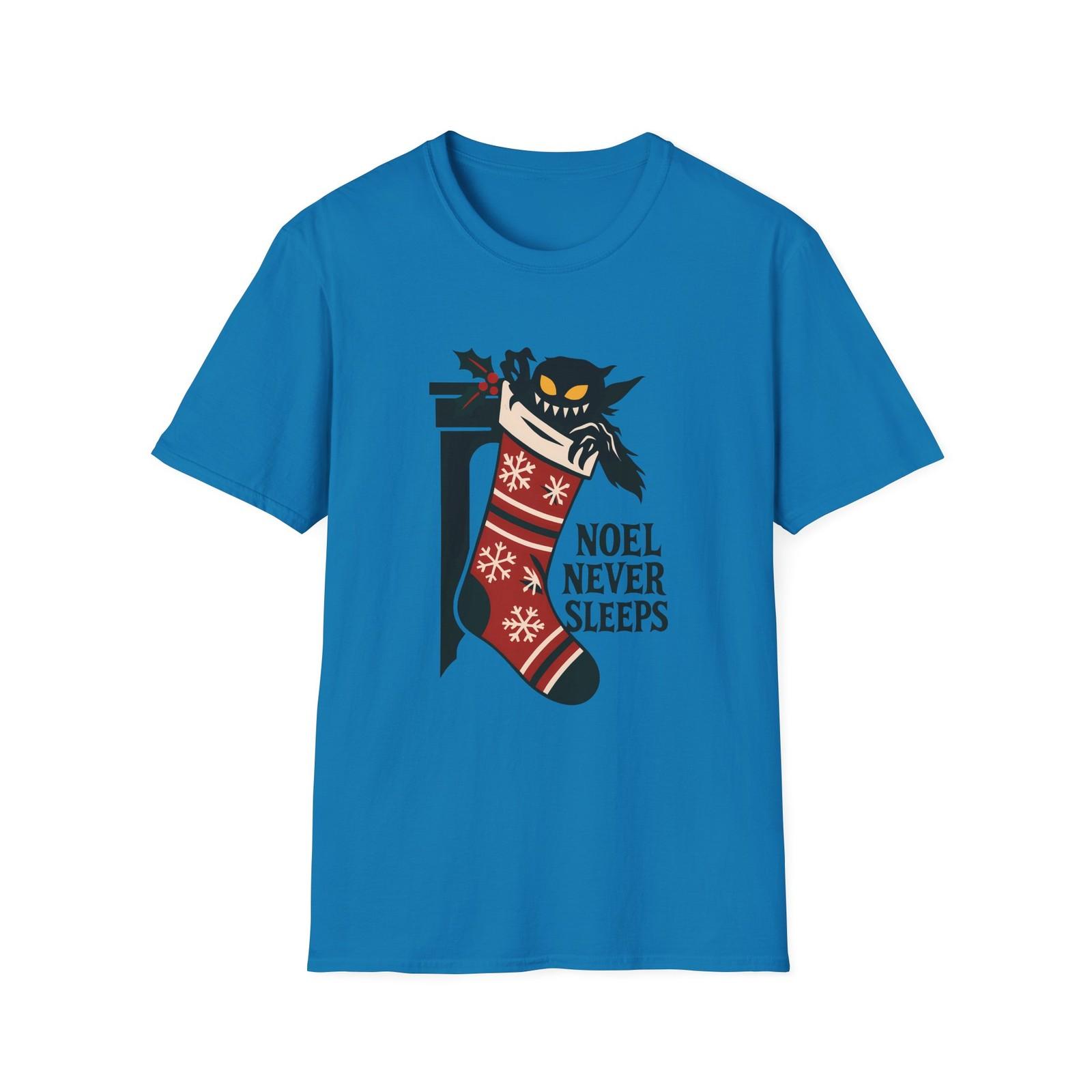 Unisex Softstyle T-Shirt Mens Womens Tees Top Creepy Christmas Stocking Creature Gothic Holiday 4XL