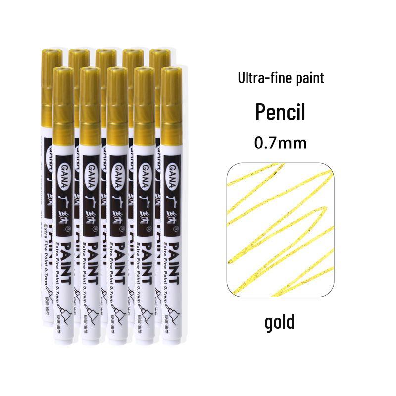 Guan Na Waterproof 0.7mm Fine Line Paint Pen for Car, Metal, Wood DIY Highlights