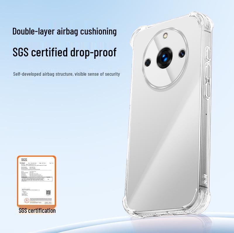 Realme 11 Pro/Pro+ Transparent Anti-Drop TPU Phone Case with Airbag Protection