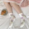 Coral Fleece Coral Velvet Socks Soft Plush Women Socks Warm Mid-tube Socks  Winter