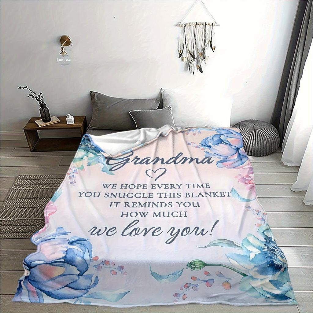 Blanket Gifts For Grandma, Grandma Birthday Gifts, Valentines Day Christmas Thanksgiving Present For Grandma From Granddaughter