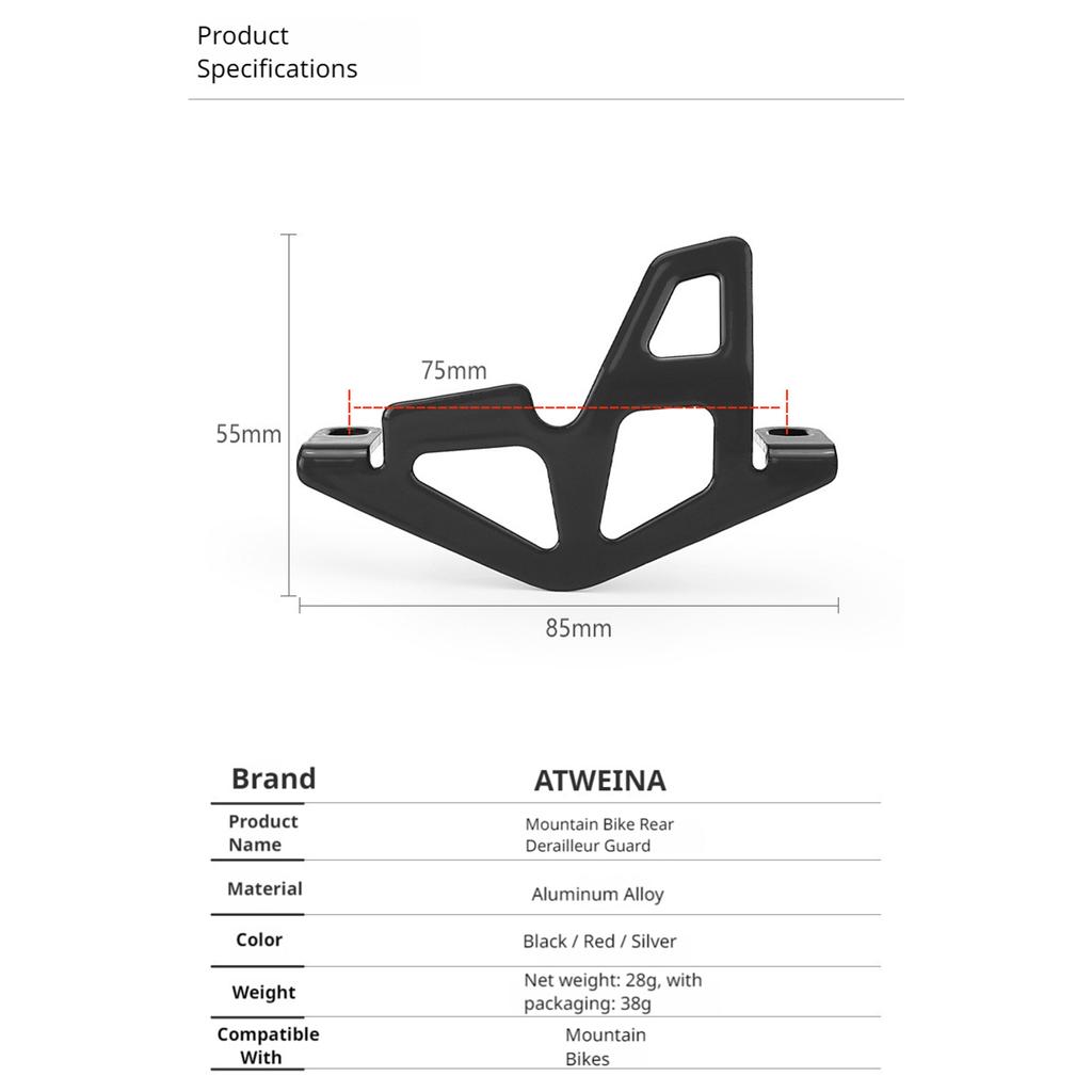 MTB Disc Brake Protector Wear Resist Rear Caliper Guard Plate Rear Brakes Pump Protective Cover for Outdoor Cycling Accessory
