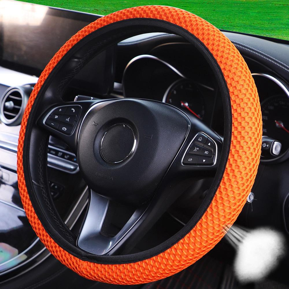 

Стильный всесезонный эластичный чехол на руль автомобиля с крупной сеткой — внутреннее кольцо не требуется Universal 37-38cm