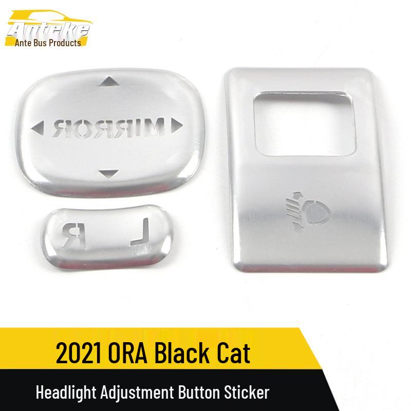ORA Black Cat 2021 Headlight Switch Aluminum Alloy Sticker