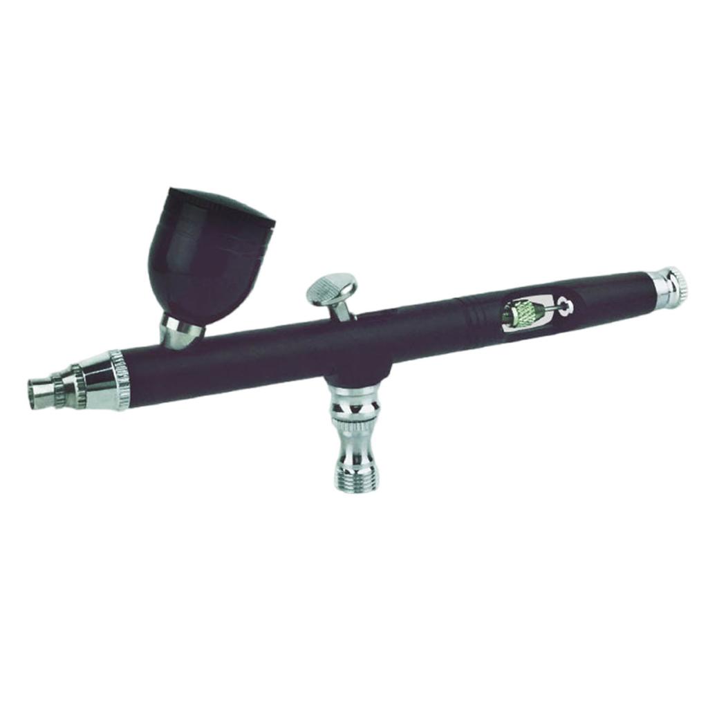 Metal 0.3mm Çift Eylem Airbrush Kiti Hava Fırçası Kompresörü Boya Püskürtme Tabancası Zanaat Boya 7 ml(cc) Kırmızı/Altın/Siyah